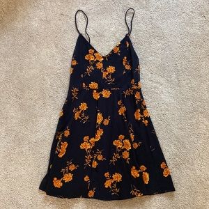 Black Floral Mini Dress